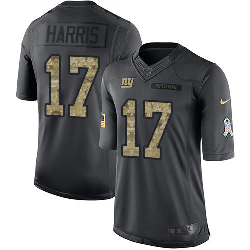 Nike Giants #17 Dwayne Harris Black Men's Stitched NFL Limited 2016 Salute to Service Jersey Nike Giants #17 Dwayne Harris Black Men's Stitched NFL Limited 2016 Salute to Service Jersey
