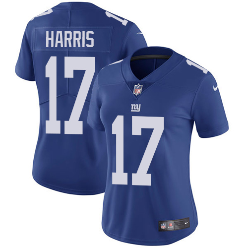 Nike Giants #17 Dwayne Harris Royal Blue Team Color Women's Stitched NFL Vapor Untouchable Limited Jersey