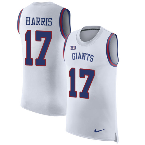 Nike Giants #17 Dwayne Harris White Men's Stitched NFL Limited Rush Tank Top Jersey Nike Giants #17 Dwayne Harris White Men's Stitched NFL Limited Rush Tank Top Jersey