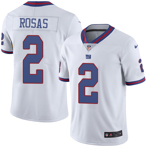 Nike Giants #2 Aldrick Rosas White Men's Stitched NFL Limited Rush Jersey Nike Giants #2 Aldrick Rosas White Men's Stitched NFL Limited Rush Jersey
