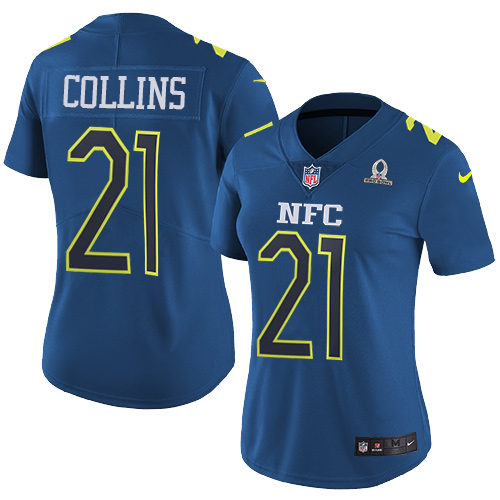 Nike Giants #21 Landon Collins Navy Women's Stitched NFL Limited NFC 2017 Pro Bowl Jersey