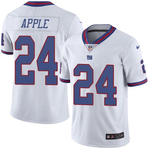 Nike Giants #24 Eli Apple White Men's Stitched NFL Limited Rush Jersey Nike Giants #24 Eli Apple White Men's Stitched NFL Limited Rush Jersey