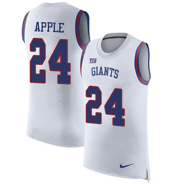 Nike Giants #24 Eli Apple White Men's Stitched NFL Limited Rush Tank Top Jersey Nike Giants #24 Eli Apple White Men's Stitched NFL Limited Rush Tank Top Jersey
