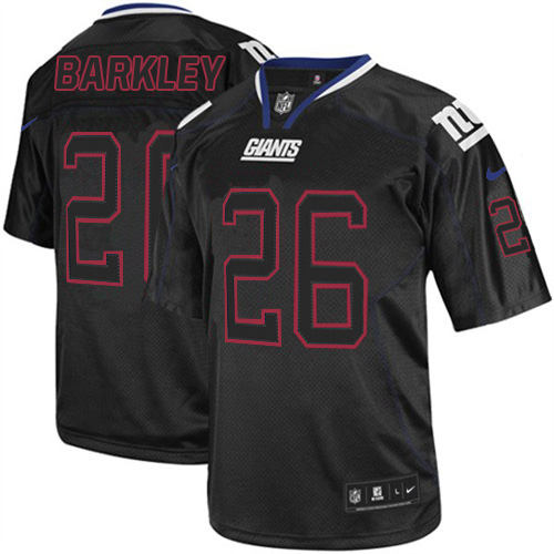 Nike Giants #26 Saquon Barkley Lights Out Black Men's Stitched NFL Elite Jersey Nike Giants #26 Saquon Barkley Lights Out Black Men's Stitched NFL Elite Jersey