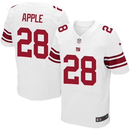 Nike Giants #28 Eli Apple White Men's Stitched NFL Elite Jersey Nike Giants #28 Eli Apple White Men's Stitched NFL Elite Jersey