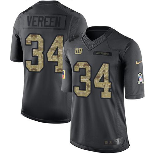 Nike Giants #34 Shane Vereen Black Men's Stitched NFL Limited 2016 Salute to Service Jersey Nike Giants #34 Shane Vereen Black Men's Stitched NFL Limited 2016 Salute to Service Jersey