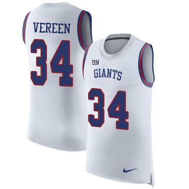 Nike Giants #34 Shane Vereen White Men's Stitched NFL Limited Rush Tank Top Jersey Nike Giants #34 Shane Vereen White Men's Stitched NFL Limited Rush Tank Top Jersey