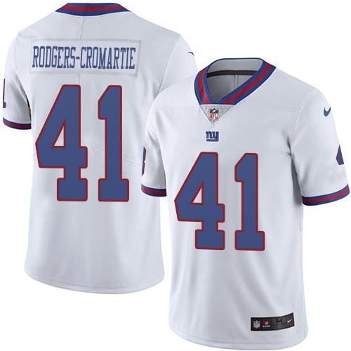 Nike Giants #41 Dominique Rodgers-Cromartie White Men's Stitched NFL Limited Rush Jersey Nike Giants #41 Dominique Rodgers-Cromartie White Men's Stitched NFL Limited Rush Jersey