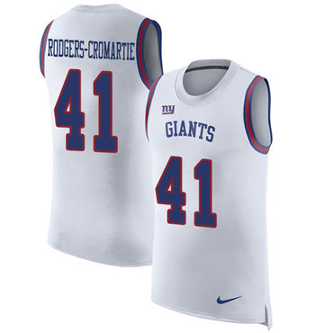 Nike Giants #41 Dominique Rodgers-Cromartie White Men's Stitched NFL Limited Rush Tank Top Jersey Nike Giants #41 Dominique Rodgers-Cromartie White Men's Stitched NFL Limited Rush Tank Top Jersey