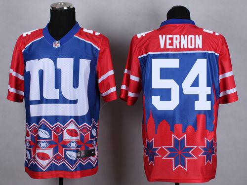 Nike Giants #54 Olivier Vernon Blue Men's Stitched NFL Elite Noble Fashion Jersey Nike Giants #54 Olivier Vernon Blue Men's Stitched NFL Elite Noble Fashion Jersey
