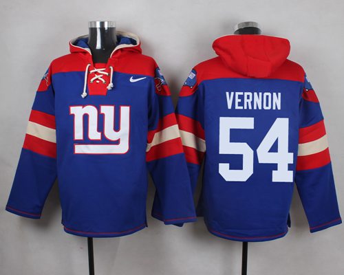 Nike Giants #54 Olivier Vernon Royal Blue Player Pullover NFL Hoodie Nike Giants #54 Olivier Vernon Royal Blue Player Pullover NFL Hoodie