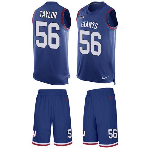 Nike Giants #56 Lawrence Taylor Royal Blue Team Color Men's Stitched NFL Limited Tank Top Suit Jersey Nike Giants #56 Lawrence Taylor Royal Blue Team Color Men's Stitched NFL Limited Tank Top Suit Jersey