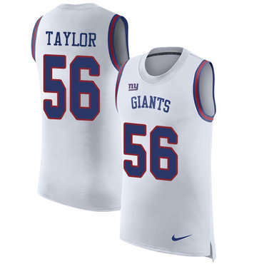 Nike Giants #56 Lawrence Taylor White Men's Stitched NFL Limited Rush Tank Top Jersey Nike Giants #56 Lawrence Taylor White Men's Stitched NFL Limited Rush Tank Top Jersey