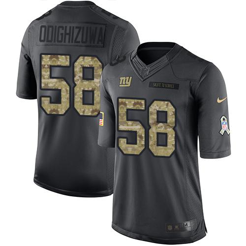 Nike Giants #58 Owa Odighizuwa Black Men's Stitched NFL Limited 2016 Salute to Service Jersey Nike Giants #58 Owa Odighizuwa Black Men's Stitched NFL Limited 2016 Salute to Service Jersey