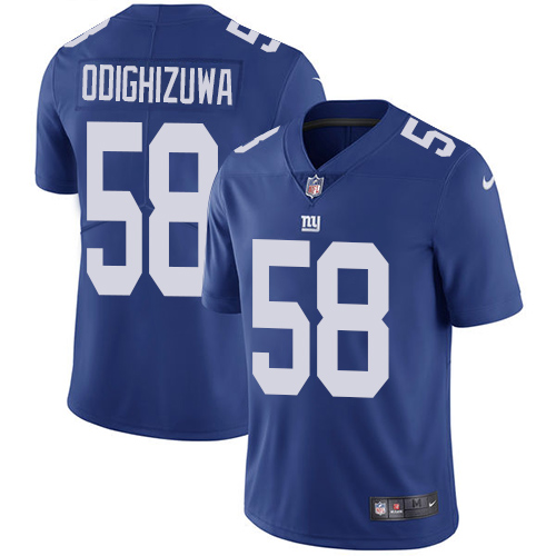 Nike Giants #58 Owa Odighizuwa Royal Blue Team Color Men's Stitched NFL Vapor Untouchable Limited Jersey Nike Giants #58 Owa Odighizuwa Royal Blue Team Color Men's Stitched NFL Vapor Untouchable Limited Jersey