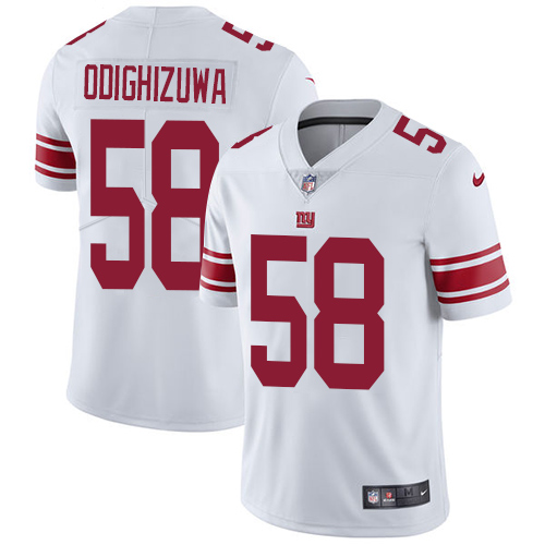 Nike Giants #58 Owa Odighizuwa White Men's Stitched NFL Vapor Untouchable Limited Jersey Nike Giants #58 Owa Odighizuwa White Men's Stitched NFL Vapor Untouchable Limited Jersey