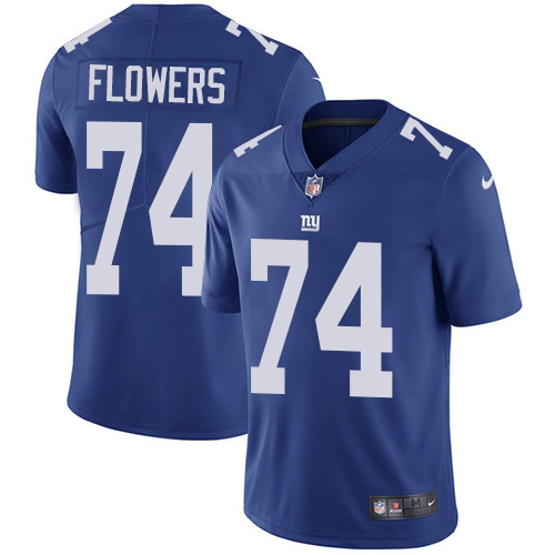 Nike Giants #74 Ereck Flowers Royal Blue Team Color Men's Stitched NFL Vapor Untouchable Limited Jersey Nike Giants #74 Ereck Flowers Royal Blue Team Color Men's Stitched NFL Vapor Untouchable Limited Jersey