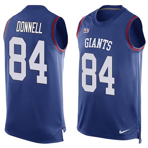 Nike Giants #84 Larry Donnell Royal Blue Team Color Men's Stitched NFL Limited Tank Top Jersey Nike Giants #84 Larry Donnell Royal Blue Team Color Men's Stitched NFL Limited Tank Top Jersey