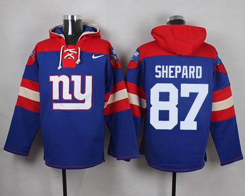 Nike Giants #87 Sterling Shepard Royal Blue Player Pullover NFL Hoodie Nike Giants #87 Sterling Shepard Royal Blue Player Pullover NFL Hoodie