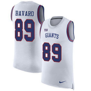 Nike Giants #89 Mark Bavaro White Men's Stitched NFL Limited Rush Tank Top Jersey Nike Giants #89 Mark Bavaro White Men's Stitched NFL Limited Rush Tank Top Jersey