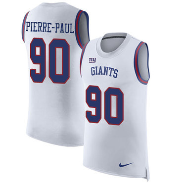 Nike Giants #90 Jason Pierre-Paul White Men's Stitched NFL Limited Rush Tank Top Jersey Nike Giants #90 Jason Pierre-Paul White Men's Stitched NFL Limited Rush Tank Top Jersey