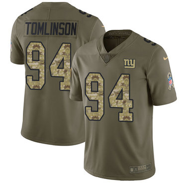 Nike Giants #94 Dalvin Tomlinson Olive Camo Men's Stitched NFL Limited 2017 Salute To Service Jersey Nike Giants #94 Dalvin Tomlinson Olive Camo Men's Stitched NFL Limited 2017 Salute To Service Jersey