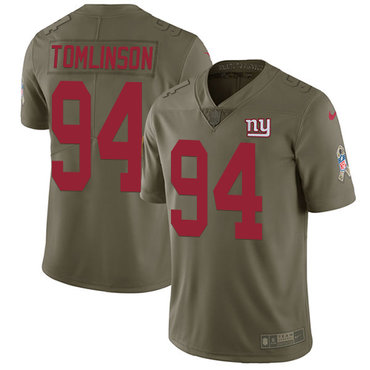 Nike Giants #94 Dalvin Tomlinson Olive Men's Stitched NFL Limited 2017 Salute to Service Jersey Nike Giants #94 Dalvin Tomlinson Olive Men's Stitched NFL Limited 2017 Salute to Service Jersey