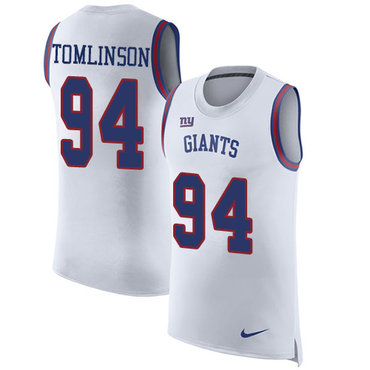 Nike Giants #94 Dalvin Tomlinson White Men's Stitched NFL Limited Rush Tank Top Jersey Nike Giants #94 Dalvin Tomlinson White Men's Stitched NFL Limited Rush Tank Top Jersey