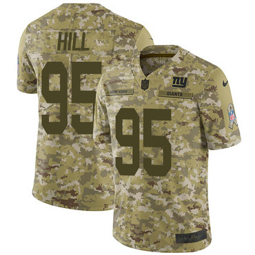 Nike Giants #95 B.J. Hill Camo Men's Stitched NFL Limited 2018 Salute To Service Jersey Nike Giants #95 B.J. Hill Camo Men's Stitched NFL Limited 2018 Salute To Service Jersey