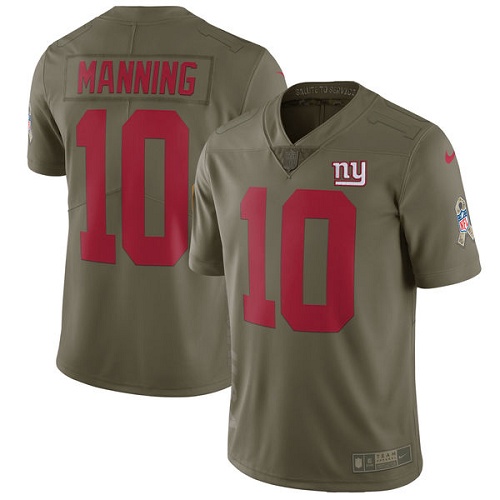 Nike Giants 10 Eli Manning Olive Salute To Service Limited Jersey Nike Giants 10 Eli Manning Olive Salute To Service Limited Jersey