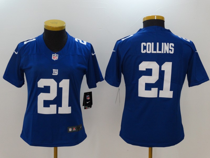 Nike Giants 21 Landon Collins Blue Women Vapor Untouchable Player Limited Jersey