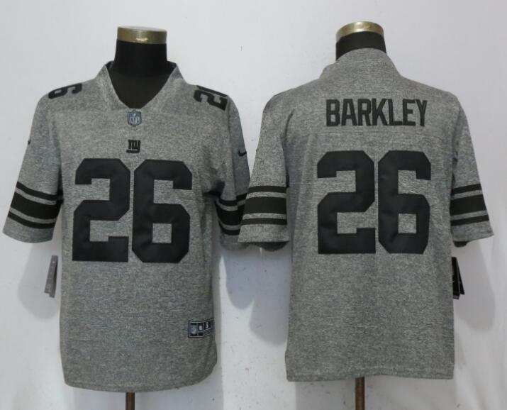 Nike Giants 26 Saquon Barkley Gray Vapor Untouchable Limited Jersey