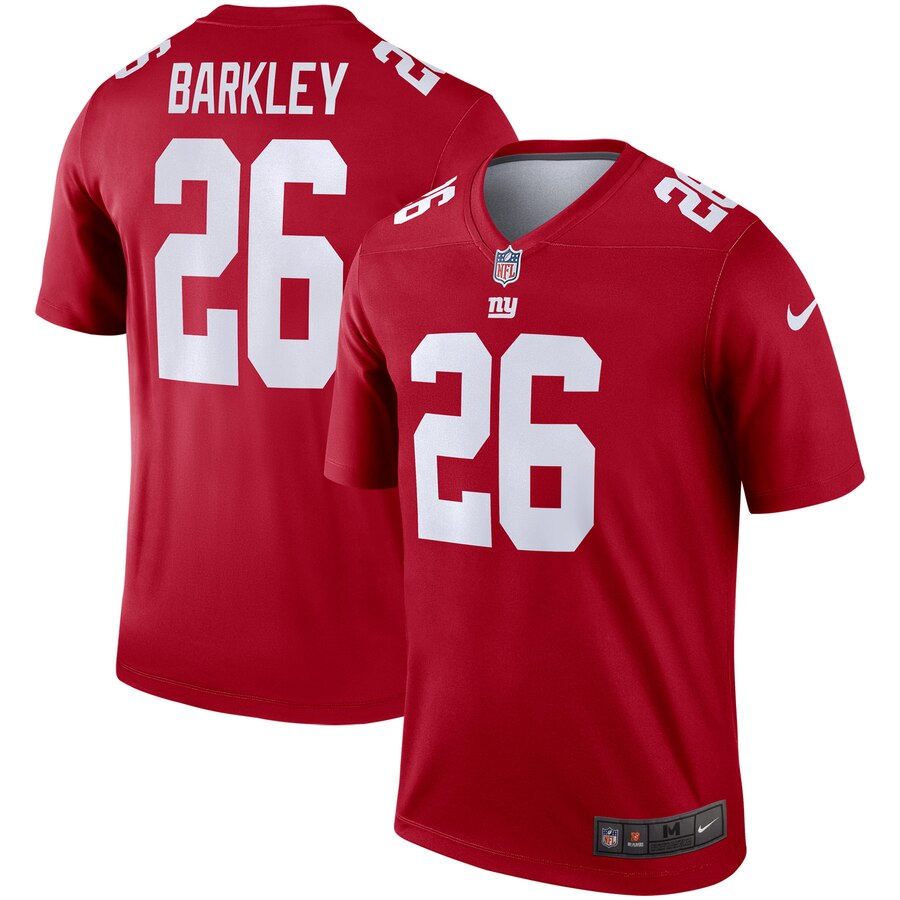 Nike Giants 26 Saquon Barkley Red Inverted Legend Jersey Nike Giants 26 Saquon Barkley Red Inverted Legend Jersey