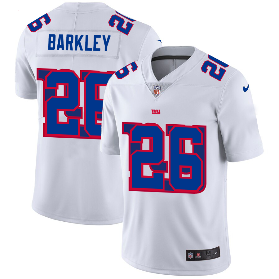 Nike Giants 26 Saquon Barkley White Shadow Logo Limited Jersey Nike Giants 26 Saquon Barkley White Shadow Logo Limited Jersey