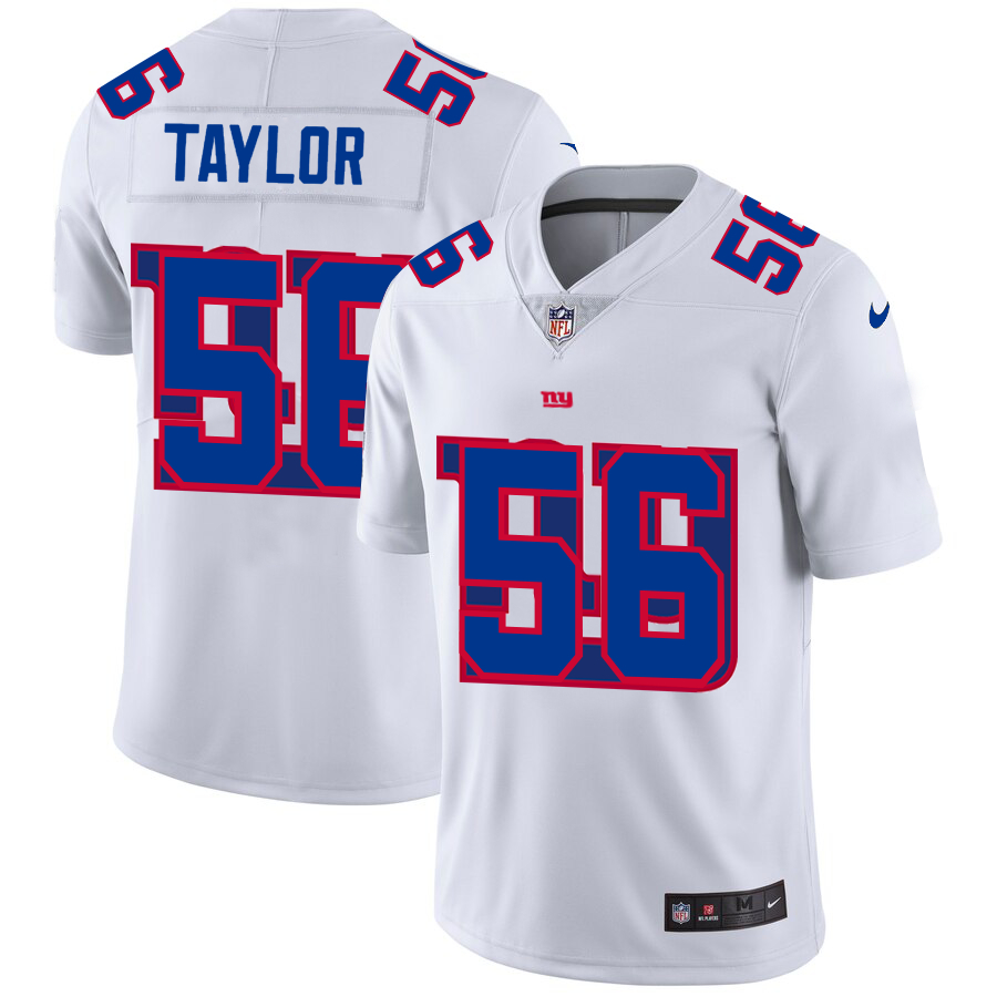 Nike Giants 56 Lawrence Taylor White Shadow Logo Limited Jersey Nike Giants 56 Lawrence Taylor White Shadow Logo Limited Jersey