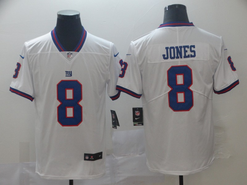 Nike Giants 8 Daniel Jones White 2019 NFL Draft First Round Pick Vapor Untouchable Limited Jersey