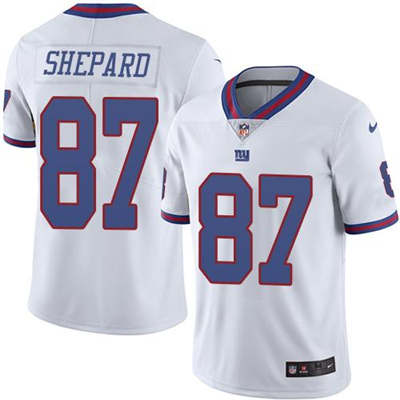 Nike Giants 87 Sterling Shepard White Color Rush Limited Jersey Nike Giants 87 Sterling Shepard White Color Rush Limited Jersey
