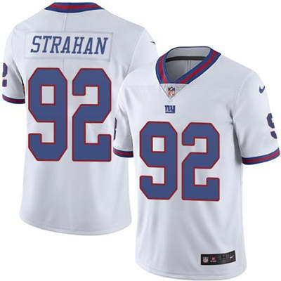 Nike Giants 92 Michael Strahan White Color Rush Limited Jersey Nike Giants 92 Michael Strahan White Color Rush Limited Jersey