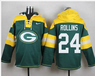 Nike Green Bay Packers #24 Quinten Rollins Green Player Pullover NFL Hoodie Nike Green Bay Packers #24 Quinten Rollins Green Player Pullover NFL Hoodie