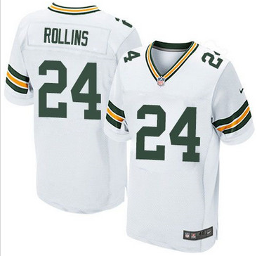 Nike Green Bay Packers #24 Quinten Rollins White Men's Stitched NFL Elite Jersey Nike Green Bay Packers #24 Quinten Rollins White Men's Stitched NFL Elite Jersey