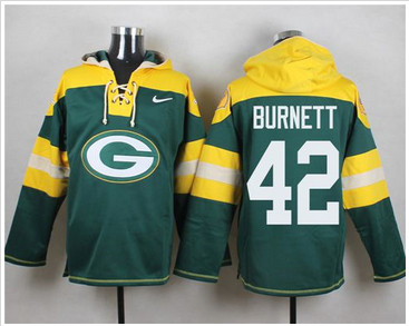 Nike Green Bay Packers #42 Morgan Burnett Green Player Pullover NFL Hoodie Nike Green Bay Packers #42 Morgan Burnett Green Player Pullover NFL Hoodie