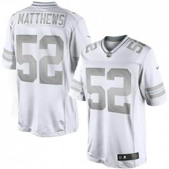 Nike Green Bay Packers #52 Clay Matthews White NFL Limited Platinum Jersey Nike Green Bay Packers #52 Clay Matthews White NFL Limited Platinum Jersey