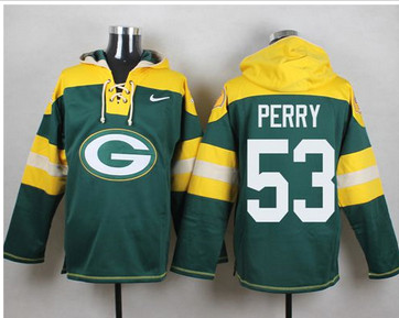 Nike Green Bay Packers #53 Nick Perry Green Player Pullover NFL Hoodie