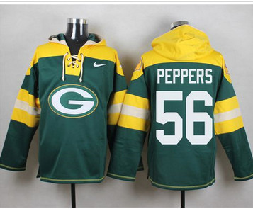 Nike Green Bay Packers #56 Julius Peppers Green Player Pullover NFL Hoodie Nike Green Bay Packers #56 Julius Peppers Green Player Pullover NFL Hoodie