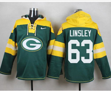Nike Green Bay Packers #63 Corey Linsley Green Player Pullover NFL Hoodie Nike Green Bay Packers #63 Corey Linsley Green Player Pullover NFL Hoodie