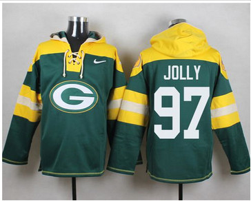 Nike Green Bay Packers #97 Johnny Jolly Green Player Pullover NFL Hoodie Nike Green Bay Packers #97 Johnny Jolly Green Player Pullover NFL Hoodie