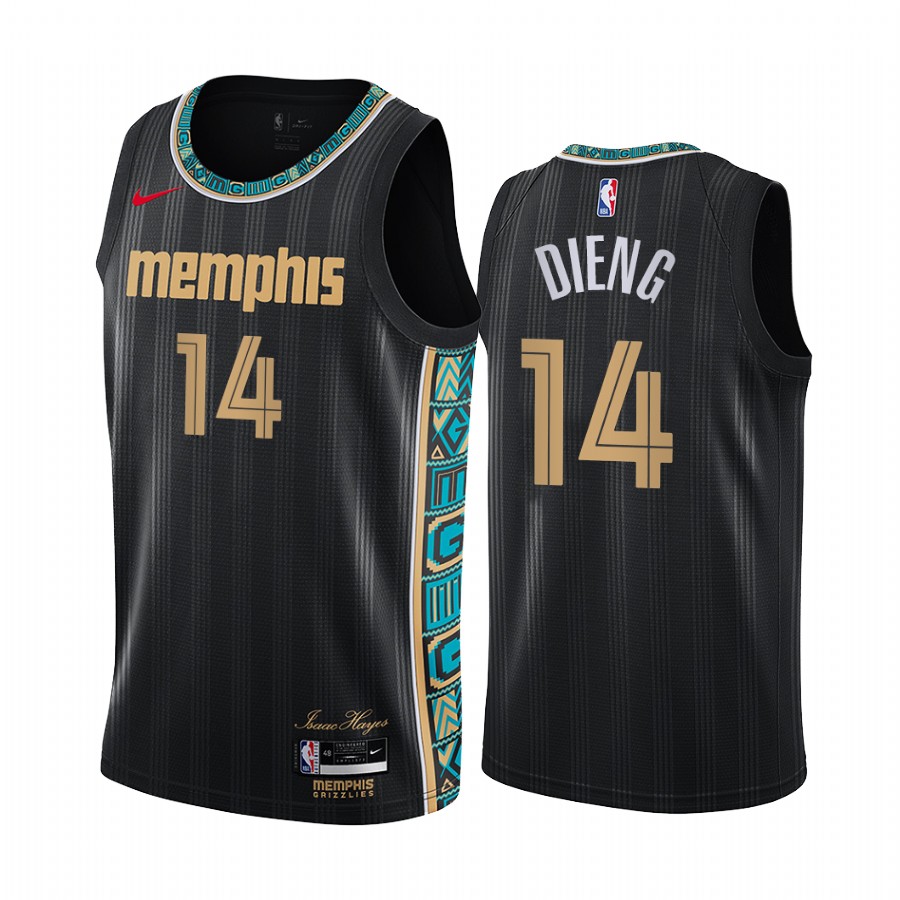 Nike Grizzlies #14 Gorgui Dieng Black NBA Swingman 2020-21 City Edition Jersey Nike Grizzlies #14 Gorgui Dieng Black NBA Swingman 2020-21 City Edition Jersey
