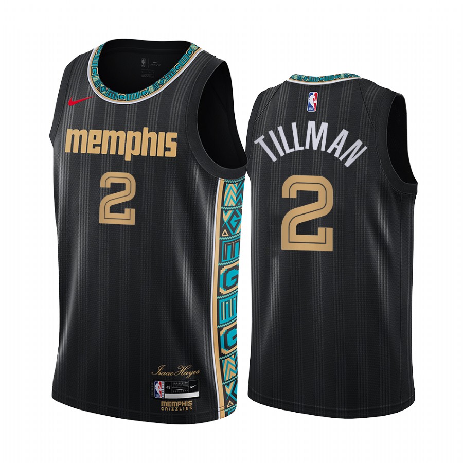 Nike Grizzlies #2 Xavier Tillman Black NBA Swingman 2020-21 City Edition Jersey Nike Grizzlies #2 Xavier Tillman Black NBA Swingman 2020-21 City Edition Jersey
