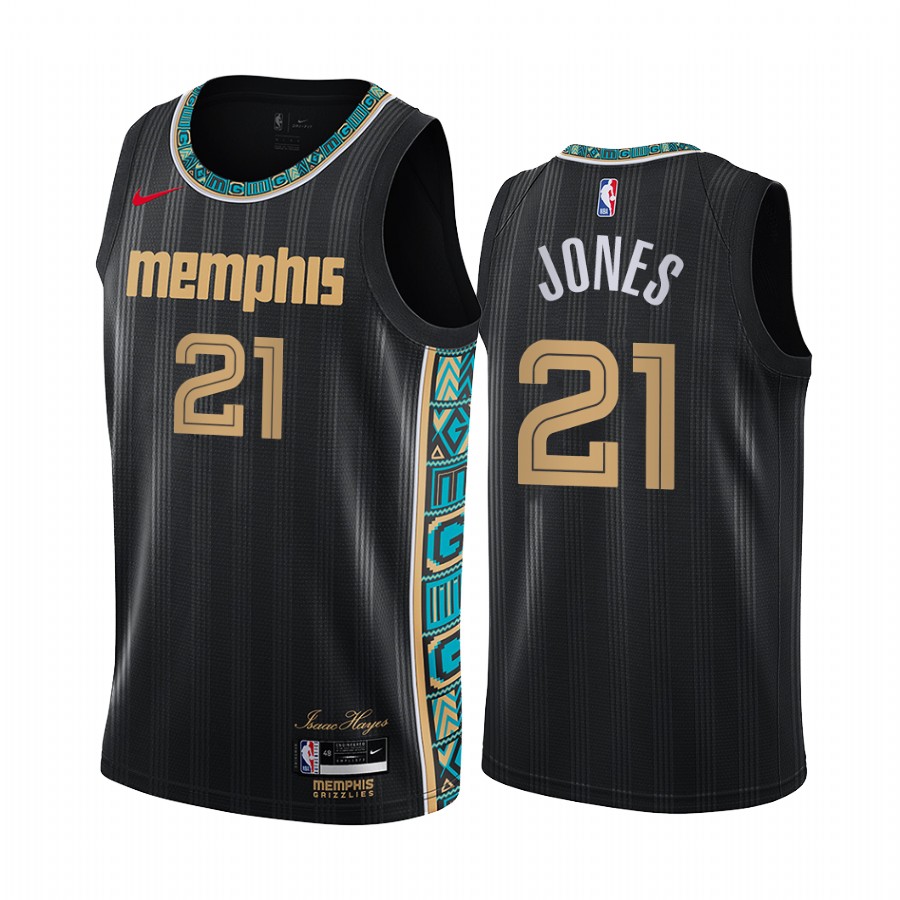 Nike Grizzlies #21 Tyus Jones Black NBA Swingman 2020-21 City Edition Jersey Nike Grizzlies #21 Tyus Jones Black NBA Swingman 2020-21 City Edition Jersey