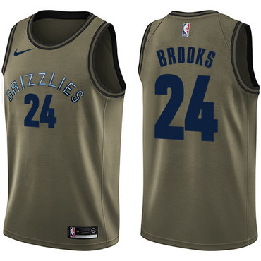 Nike Grizzlies #24 Dillon Brooks Green Salute to Service NBA Swingman Jersey Nike Grizzlies #24 Dillon Brooks Green Salute to Service NBA Swingman Jersey